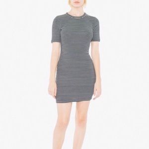American Apparel ribbed dress black and white NWT!